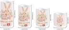 Rabbit Flameless Light Candles with Remote Timer Battery Operated Candles Color Changing Fake Pillar Candles Tea Lights Home Mothers Day Decorations - Image 2