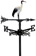 Metal Rooster Weather Vane, Retro Style, Suitable for Rooftop Villas and Peacock Weather vanes; Ideal for Sheds, courtyards, and gazebos. (Redcrowned Crane a) by Unknown