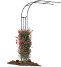 Twira Half Garden Arch Trellis, 7.9FT Tall Pre-Assembled Metal Arbor Black by TWIRA