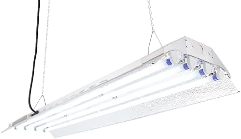T5 HO Grow Light - 4 Foot 4 Lamps - LSF844-240 Fluorescent Hydroponic Indoor Fixture UL Listed - Bloom Veg Daisy Chain with Bulbs by Unknown