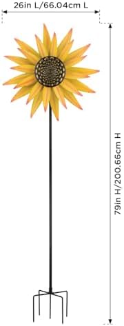Regal Art & Gift Wind Spinner, Outdoor Metal Kinetic Yard Art with Stake - Image 3