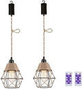 2pcs Battery Operated Pendant Lights Outdoor Chandelier Gazebo by EcoGehen
