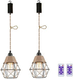 2pcs Battery Operated Pendant Lights Outdoor Chandelier Gazebo by EcoGehen