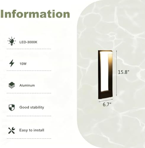 Aluminum Landscape Path Lights,Outdoor Led Bollard Lights Modern Pathway Lamp IP65 Waterproof 3000K LED Lighting for Commercial Garden Walkway Lawn Decoration Lighting - Image 2