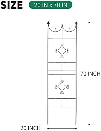 Garden Trellis 70” x 20” for Climbing Plants 6FT Metal Iron Wire Vine Flower Trellises for Outdoor Climbing Plants Support - Image 3