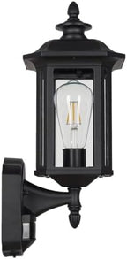 JYO 16" Motion Sensor Outdoor Wall Light Fixtures, Outdoor Wall Sconce with Seeded Glass & E26 Socket Matte Black Wall Mount Exterior Waterproof Wall Lantern for House Front Door Garage (01-BK-MA) by jyz