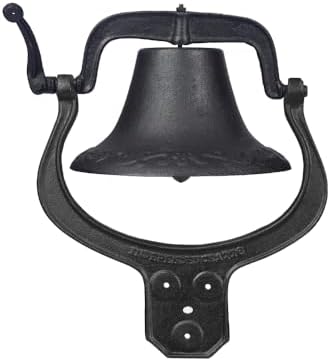 Large Cast Iron Bell, Antique Vintage Dinner Bells,Door Bell for Outdoor Garden Backyard Liberty Farm Church School by Unknown