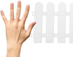 Kisangel 5Pcs White Plastic Picket Fence, Garden Border Edging 19.7x7.9 - Image 2