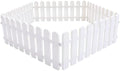Kisangel 5Pcs White Plastic Picket Fence, Garden Border Edging 19.7x7.9 by Kisangel