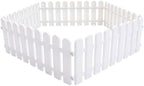 Kisangel 5Pcs White Plastic Picket Fence, Garden Border Edging 19.7x7.9 by Kisangel