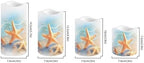 Starfish Beach Flickering Flameless Candles Battery Operated Candles Set of 4 with Remote Control Timer Color Changing Pillar Candles Bulk Tea Lights Home Table Kitchen Decoration - Image 2