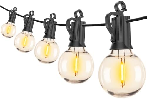 Outdoor String Lights, 100FT 100+2 G40 Bulbs Shatterproof Patio Lights by Brightown