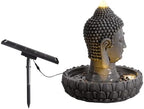Solar Powered Buddha Statue Water Fountain Outdoor, Zen Waterfall Fountain with LED Lights, Peaceful Relaxing Water Feature Landscape Decor for Garden, Patio, Yard - Image 4