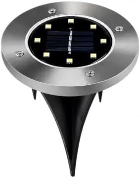 Ground Lights, Solar Lights Outdoor Disk Underground Lamp(8LED-White,1Pcs) by Unknown