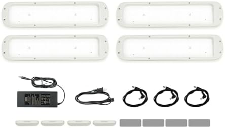 Vego Garden Grow Lights for Indoor Plants, Full Spectrum LED Grow Light with Customized 5 Modes for Seed Starting, Leafy, Herbs, Fruits & Microgreens, 4 Packs by Unknown