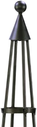 Achla Designs OBL-01, 61-in Wrought Iron Garden Obelisk Trellis, H, Graphite - Image 6