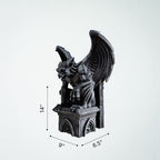 OLOMA Gothic Gargoyle Concrete Garden Statue Mythic Creature Sculpture Outdoor Yard Decor Handmade Guardian Figurine Patio Lawn Ornament Fantasy Architectural Accent Halloween Decor - Image 7