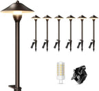 HIBOITEC 6P Low Voltage Pathway Lights with 3W 2700k Replaceable Bulb by HIBOITEC