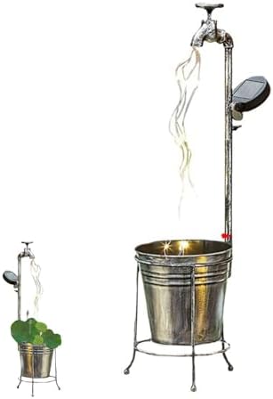 Solar Iron Watering Can Lantern with Lights for Outdoor Garden Decor by NIYANGLE
