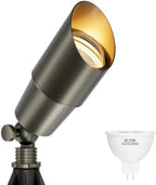 Solid Brass Low Voltage Landscape Spotlight, Antique Bronze, 1-Pack by lundwa