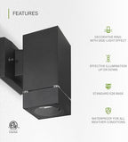 ASD 1 Light Cylinder Outdoor Sconce Lights, Black 60W E26 ETL 6 Pack - Image 3