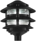 Greenfield Weatherproof Line-Voltage (120V) 3-Tier LED Outdoor Pathway Light – Permanent Outside Light for Walkway, Driveway & Landscaping – Professional Grade & Made in USA – Black by GreenfieldWeatherproof