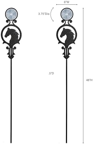 Touch of Class Pathways Driveway Marker Stake, Horse, Black, Set of 2 - Image 3