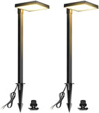 LUTEC 2 Pack Low Voltage Pathway Lights, Aluminum 12V Landscape Lighting with Connectors，IP65 Waterproof Anti-Glare Wired LED Pathway Lights, 5W 500LM Warm White 3000K for Pathway, Yard, Garden by LUTEC