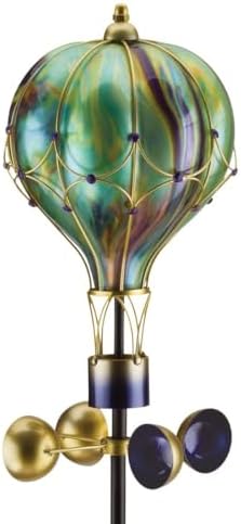 Regal Art & Gift Swirl Balloon Solar Spinner Stake, Metal Kinetic Outdoor - Image 6