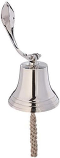 Hampton Nautical BL2021-9C Chrome Hanging Harbor Bell 7" - Nautical Decor - Nautical Home Decoration by Handcrafted+Model+Ships