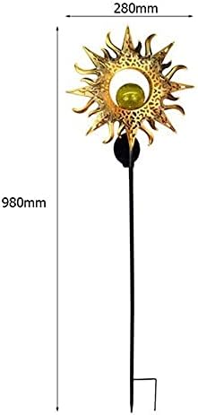 Practical Garden Tools Solar Lights Stake Sun，Sun Moon Flame Night Lighting，Solar LED Flame Light，Waterproof Retro Iron Garden Lawn Lamp，Garden Yard Landscape Decor (Size : 06) - Image 7