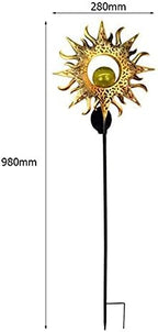 Practical Garden Tools Solar Lights Stake Sun，Sun Moon Flame Night Lighting，Solar LED Flame Light，Waterproof Retro Iron Garden Lawn Lamp，Garden Yard Landscape Decor (Size : 06) - Image 7