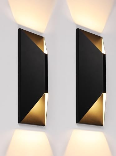 LEONLITE 2-Pack Dimmable LED Up Down Wall Light, 100-277V, CRI 90+, 3000K by LEONLITE