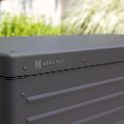 MIRADOR 175 Gallon Outdoor Storage Box with Wheels & Soft-Close Lid, Waterproof Metal Deck Box for Patio Cushions, Garden Tools & Pool Accessories, Charcoal - Image 5