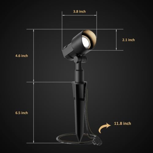 12V AC 3W Landscape Spotlights 200 Lumens 3000K 2 PK - Image 4