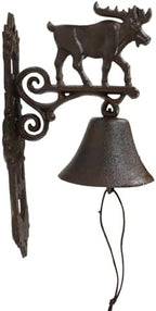 Ebros Gift Cast Iron Rustic Vintage Western Forest Grand Elk Moose Bell Door Wall Dinner Yard Farm Bell Outdoor Farmhouse Cottage Mountain Cabin Lodge Accent Bells - Image 5