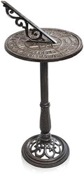 Linton Arst Garden Sundial Compass, 23.6lb Heavy Duty Solid Cast Iron Armillary Sphere, Vintage Waterproof Outdoor Sun Dial with Roman Numerals, Landscape Ornament for Patio Lawn Backyard by LintonArts