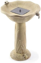 Smart Solar Acadia IntelliSolar® Outdoor Solar-Powered Birdbath Fountain with Remote, Bubbler, and Spray, Nature-Inspired Pedestal Solar Birdbath Fountain, Olive Green by SmartSolar