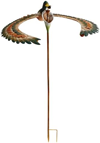 Rustic Metal Duck Kinetic Balancer Garden Stake Wind Sculpture Outdoor Yard Art Center - Image 5