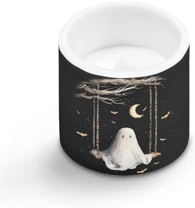 4Pcs Flameless Candles with Remote Halloween Moon Ghost Battery Operated Candles with Timer Pillar Tea Lights Bulk for Indoor Outdoor Banquet Party Home Decoration - Image 2