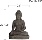 John Timberland Sitting Buddha 29 1/2" High Sandstone Outdoor Statue - Image 4