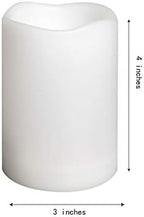 Waterproof Outdoor Battery Operated Flameless Candles with Auto Timer Flickering Plastic Resin Electric LED Pillar Lights for Lantern Patio Garden Wedding Party Decorations 3x4 Inches 6 Pack White - Image 4