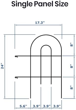 24in(H)×50ft(L) Black Decorative Garden Border Fence Total 35 Panels No Dig Metal Folding Fence Panel Garden Edging Border Fence for Animal Barrier Fencing Flower Bed Yard Patio - Image 2