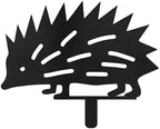 Hedgehog Metal Garden Stake Decorative, Adorable Animal Silhouette Statues for Yard Art, Outside, Patio, Outdoor Decor, Garden Decorations, Lawn Ornaments - 12" Black - Image 2
