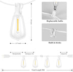 Brightever 50FT LED String Lights 27 Bulbs Outdoor Waterproof Dimmable - Image 3