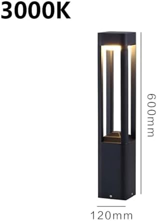 Outdoor Path Lighting Fixture 23.62In Modern Landscape Pathway Light Aluminum LED Waterproof Walkway Lamps Outside Housing 3000K Bollard Lights Hard Wired Post Lantern For Lawn Garden Sideway Lamps - Image 7