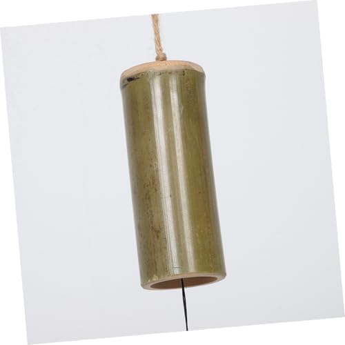 Bamboo Wind Chime Decoration, Traditional Green Outdoor Hanging - Image 3