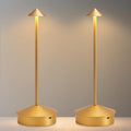 EJQ Cordless Table Lamp,Portable LED Table Light, Rechargeable 6000mAh Battery Operated, 3 Color Stepless Dimming Up Touch Lamp for Restaurant/Bedroom/Bars/Outdoor Party/Camping/Camping Light(Gold) by EJQCordlessTableLamp
