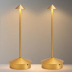 EJQ Cordless Table Lamp,Portable LED Table Light, Rechargeable 6000mAh Battery Operated, 3 Color Stepless Dimming Up Touch Lamp for Restaurant/Bedroom/Bars/Outdoor Party/Camping/Camping Light(Gold) by EJQCordlessTableLamp