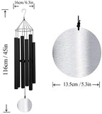 Wind Chimes Large Outdoors Clearance Deep Tone, 45" Sympathy Wind Chimes in Loving Memory of Someone, Memorial Wind Chimes Gifts for Mother's Day, Metal Wind Chimes Outdoors Garden/Yard Décor(Black) - Image 3